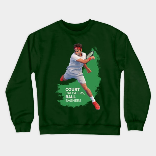 Court Crushers Ball Bashers Crewneck Sweatshirt by BAJAJU